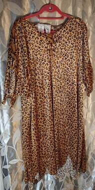 Gemmy Plus Size Cavewoman Leopard Print Frock / Costume - Size Large (46-48)